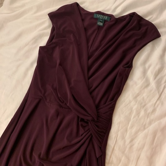 Lauren Ralph Lauren Plum Dress - Sz 4 - Picture 3 of 6
